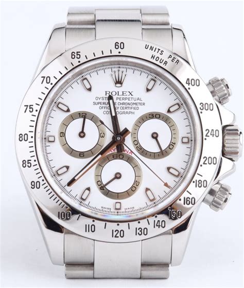 rolex watch white face|rolex daytona 116520 white dial.